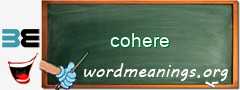 WordMeaning blackboard for cohere